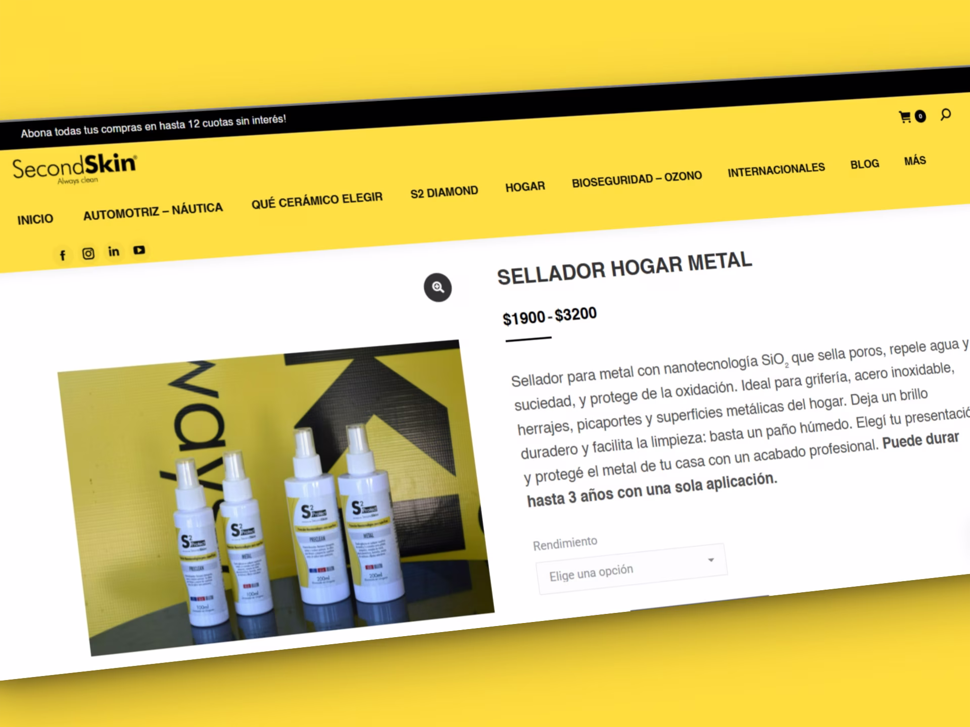 pagina de producto en plataforma ecommerce uruguay